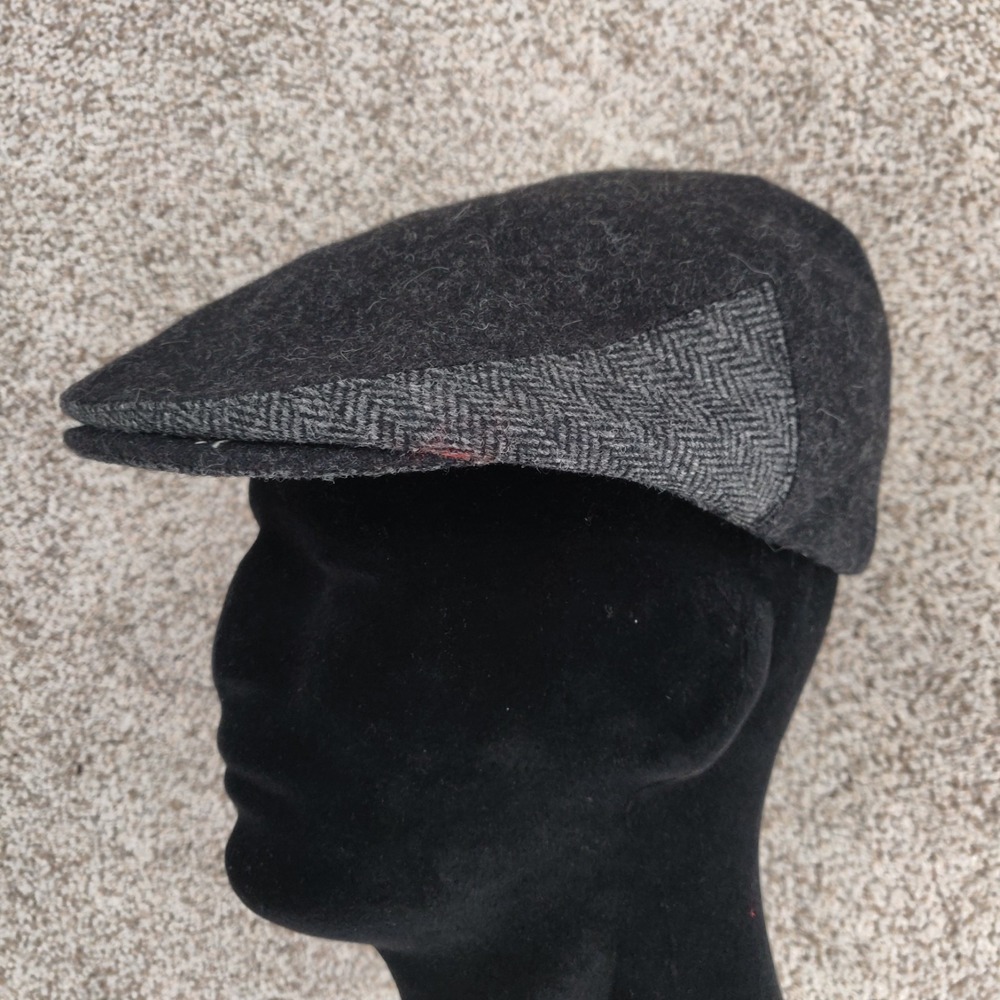 Goorin Bros Newsboy Flat Cap Wool Small Gray Olney Made In England